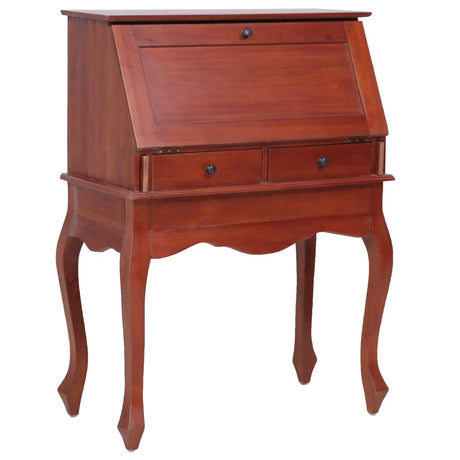 Secretary Desk 78X42X103 Cm Solid Mahogany Wood