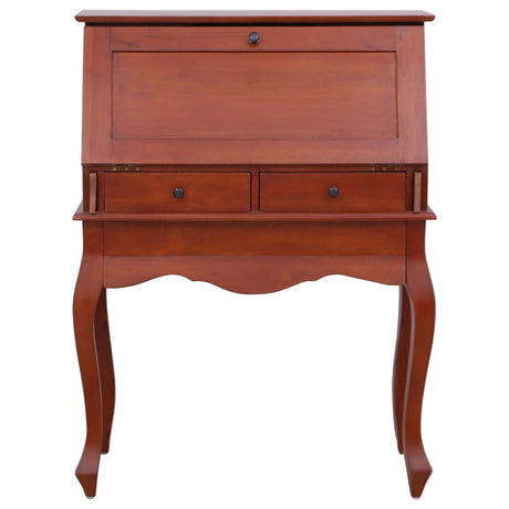 Secretary Desk 78X42X103 Cm Solid Mahogany Wood