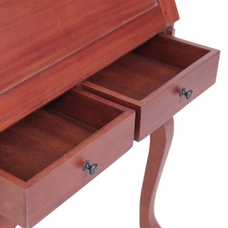 Secretary Desk 78X42X103 Cm Solid Mahogany Wood