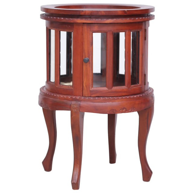 Vitrine Cabinet 50X50X76 Cm Solid Mahogany Wood