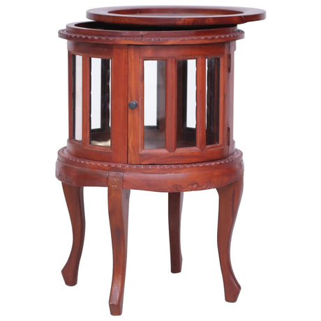 Vitrine Cabinet 50X50X76 Cm Solid Mahogany Wood
