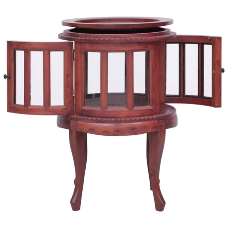 Vitrine Cabinet 50X50X76 Cm Solid Mahogany Wood