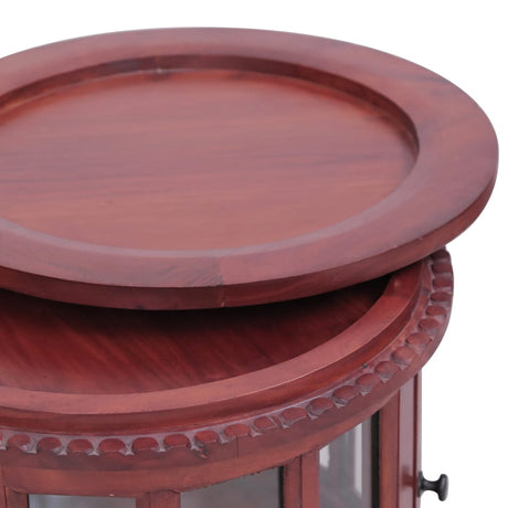 Vitrine Cabinet 50X50X76 Cm Solid Mahogany Wood