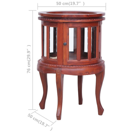 Vitrine Cabinet 50X50X76 Cm Solid Mahogany Wood