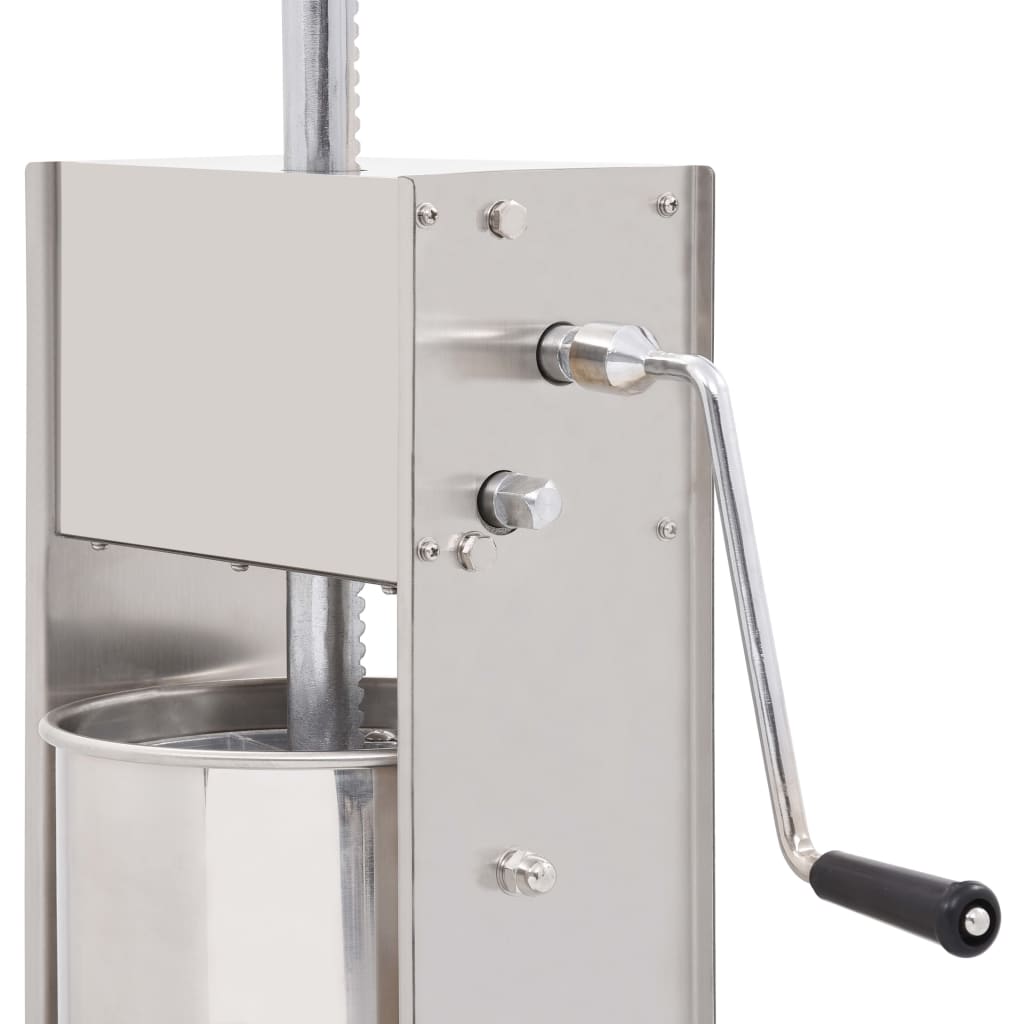 Manual Sausage Stuffer Silver Stainless Steel