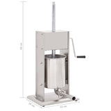 Manual Sausage Stuffer Silver Stainless Steel