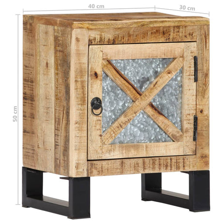 Bedside Cabinet 40X30X50 Cm Solid Mango Wood