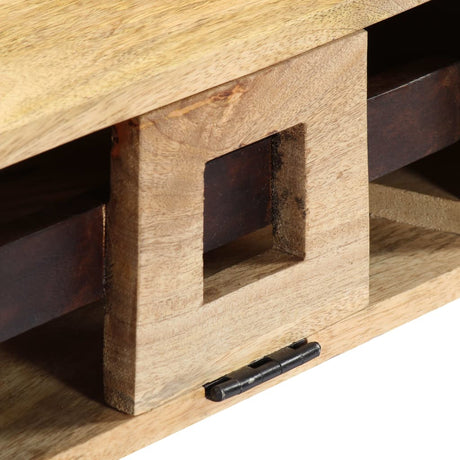 Coffee Table Cassette Style 100X52X45 Cm Solid Mango Wood