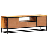 Tv Cabinet 120X30X40 Cm Solid Reclaimed Wood And Steel