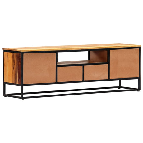 Tv Cabinet 120X30X40 Cm Solid Reclaimed Wood And Steel
