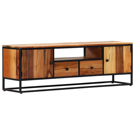 Tv Cabinet 120X30X40 Cm Solid Reclaimed Wood And Steel