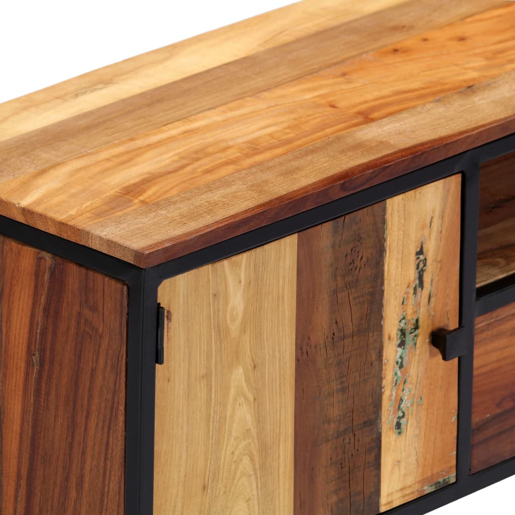 Tv Cabinet 120X30X40 Cm Solid Reclaimed Wood And Steel