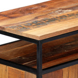Side Cabinet 60X35X76 Cm Solid Reclaimed Wood And Steel