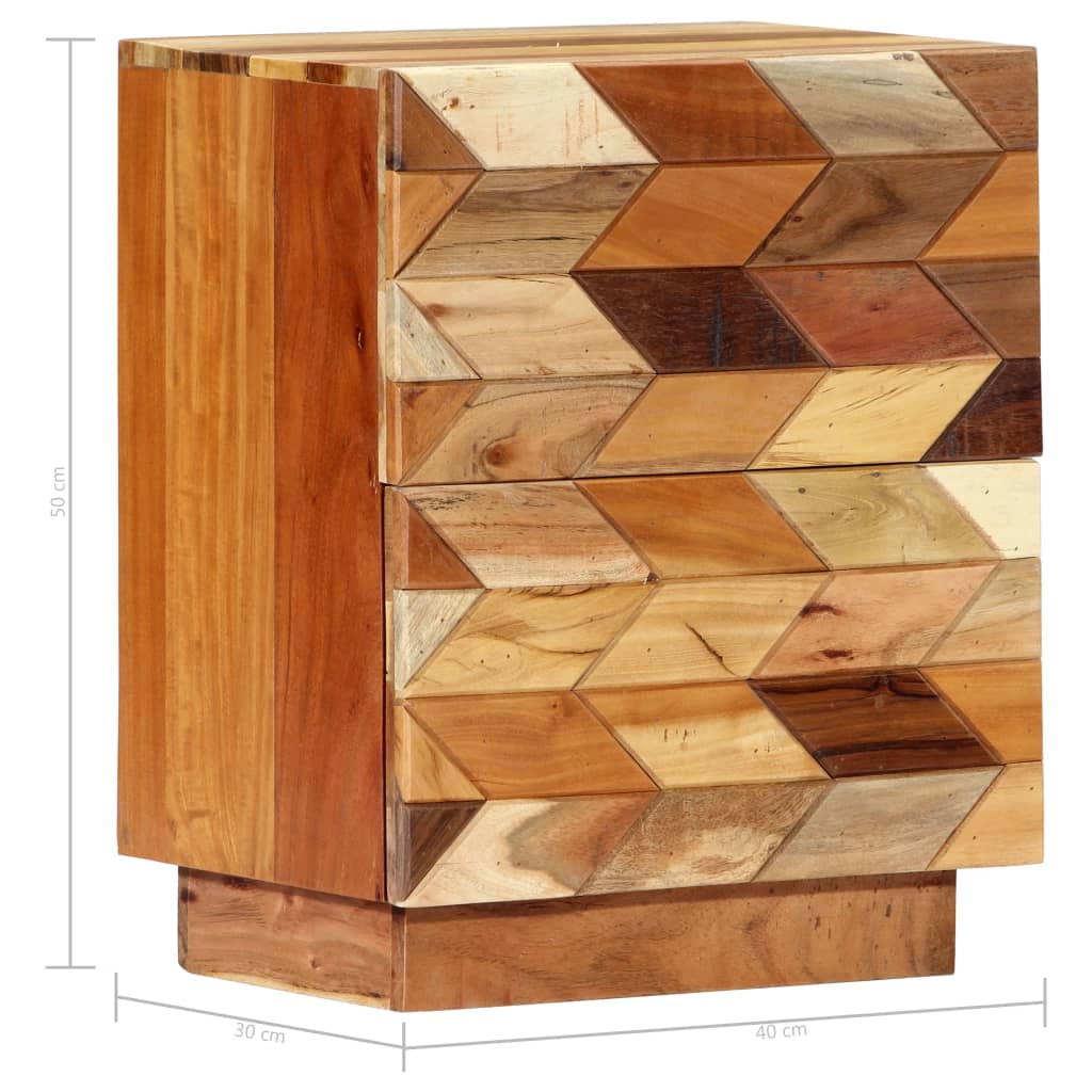 Bedside Cabinet 40X30X50 Cm Solid Reclaimed Wood