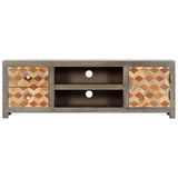 Tv Cabinet Grey 120X30X40 Cm Solid Mango Wood