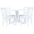 5 Piece Dining Set Solid Rubber Wood