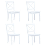 5 Piece Dining Set Solid Rubber Wood