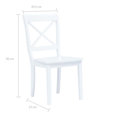 5 Piece Dining Set Solid Rubber Wood