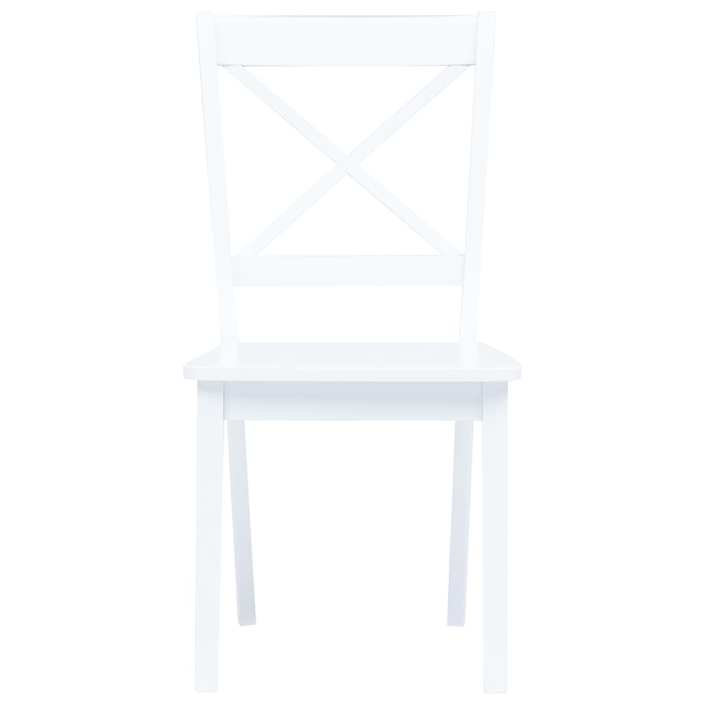 5 Piece Dining Set Solid Rubber Wood