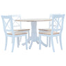 5 Piece Dining Set Solid Rubber Wood