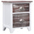 Nightstand 2 Pcs With 2 Drawers Grey And White