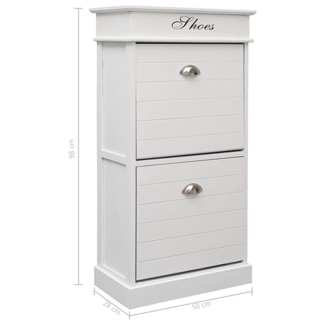 Shoe Cabinet 50X28X98 Cm Paulownia Wood