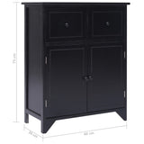 Side Cabinet 60X30X75 Cm Paulownia Wood