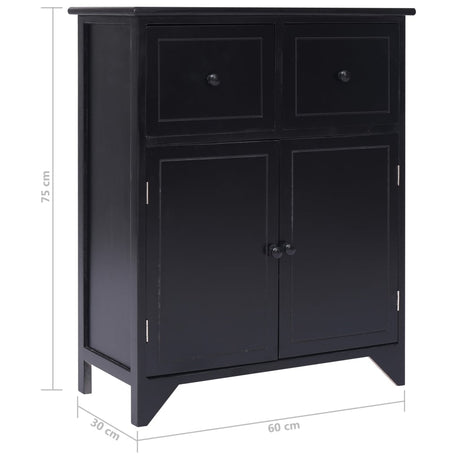 Side Cabinet 60X30X75 Cm Paulownia Wood