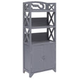 Bathroom Cabinet 46X24X116 Cm Paulownia Wood