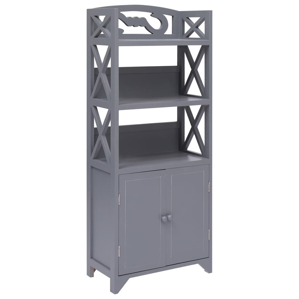 Bathroom Cabinet 46X24X116 Cm Paulownia Wood