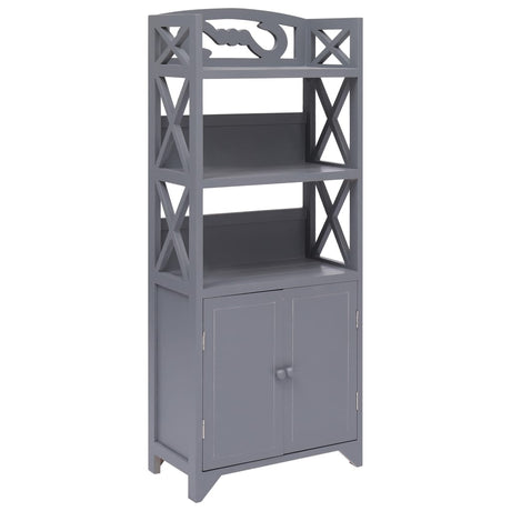 Bathroom Cabinet 46X24X116 Cm Paulownia Wood