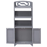 Bathroom Cabinet 46X24X116 Cm Paulownia Wood