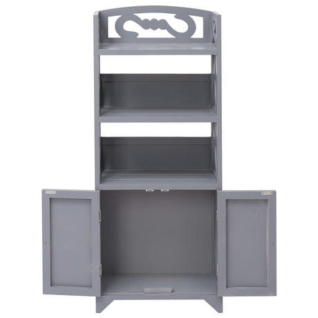 Bathroom Cabinet 46X24X116 Cm Paulownia Wood