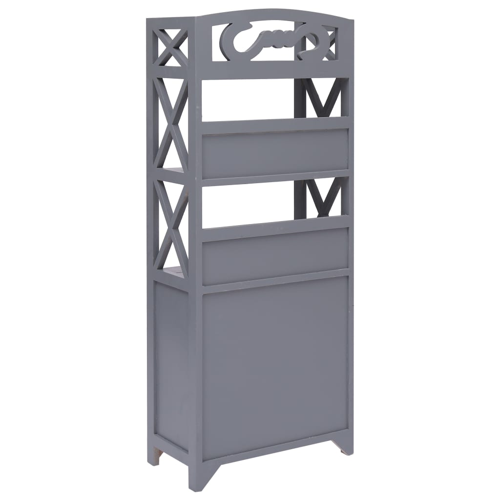 Bathroom Cabinet 46X24X116 Cm Paulownia Wood