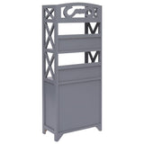 Bathroom Cabinet 46X24X116 Cm Paulownia Wood