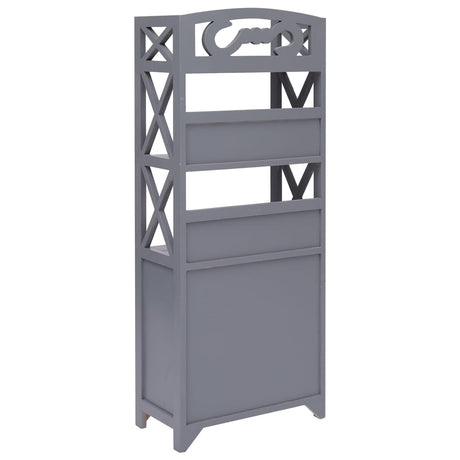 Bathroom Cabinet 46X24X116 Cm Paulownia Wood