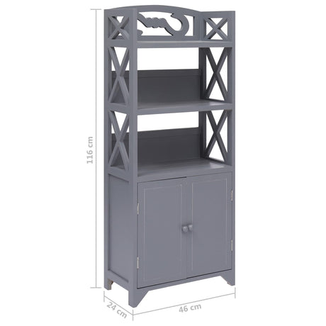 Bathroom Cabinet 46X24X116 Cm Paulownia Wood
