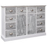 Sideboard With 10 Drawers Grey 113X30X79 Cm Wood