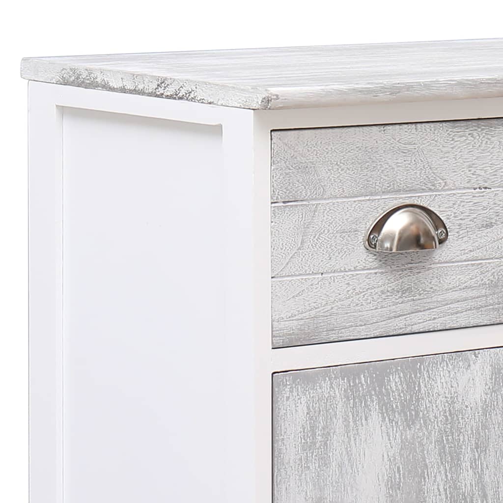 Sideboard With 10 Drawers Grey 113X30X79 Cm Wood