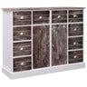 Sideboard With 10 Drawers Grey 113X30X79 Cm Wood