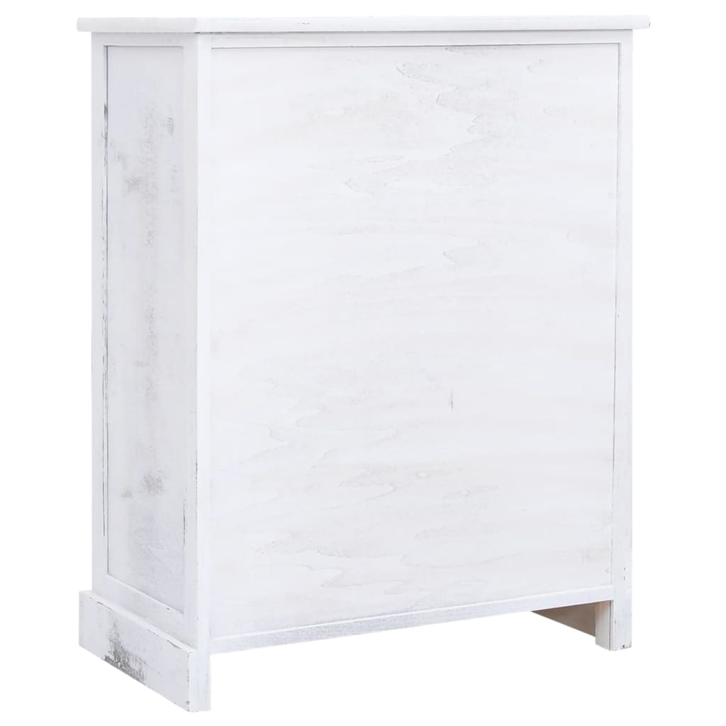 Drawer Cabinet White 60X30X75 Cm Wood
