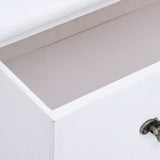 Drawer Cabinet White 60X30X75 Cm Wood