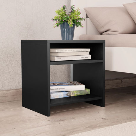Bedside Cabinet White And Sonoma Oak 40X30X40 Cm Engineered Wood
