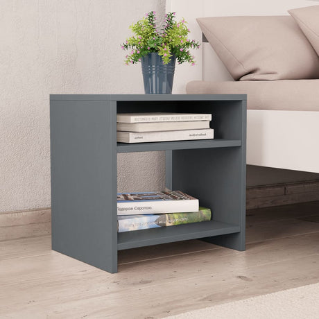 Bedside Cabinet White And Sonoma Oak 40X30X40 Cm Engineered Wood