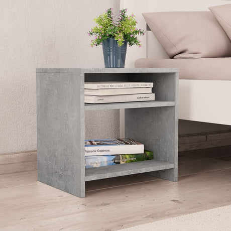 Bedside Cabinet White And Sonoma Oak 40X30X40 Cm Engineered Wood