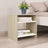 Bedside Cabinet White And Sonoma Oak 40X30X40 Cm Engineered Wood