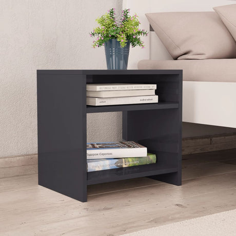 Bedside Cabinet White And Sonoma Oak 40X30X40 Cm Engineered Wood
