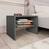 Bedside Cabinet White And Sonoma Oak 40X30X30 Cm Engineered Wood