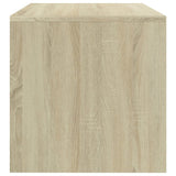 Bedside Cabinet White And Sonoma Oak 40X30X30 Cm Engineered Wood