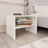 Bedside Cabinet White And Sonoma Oak 40X30X30 Cm Engineered Wood